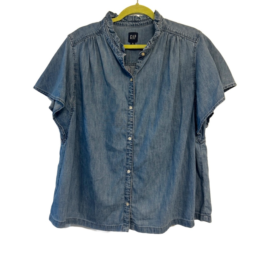 GAP Blue Button Down Shirt for Women